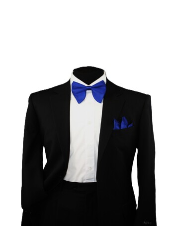 Tear Drop Bowtie Set-SQTDB-R.BLUE #SQTDB-R.BLUE